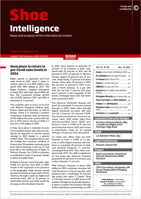 Shoe Intelligence Newsletter: Vol 23 - | Newsletter Shoe Intelligence